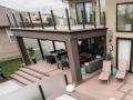 roof deck with aluminum and glass railings