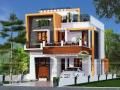 very elaborate modern house with roof deck